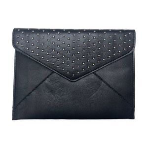 Design Lab Faux Leather Sudded Envelope Clutch Purse‎